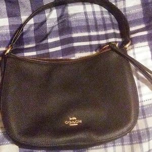 Leather coach purse
